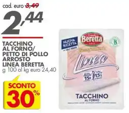 Italmark Tacchino al forno Linea Beretta offerta