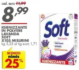 Italmark Igienizzante in polvere lavanda Soft offerta