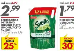 Italmark Ecocarica detergente liquido piatti limone/aceto Svelto offerta