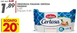 Italmark Crescenza italiana Certosa Galbani offerta