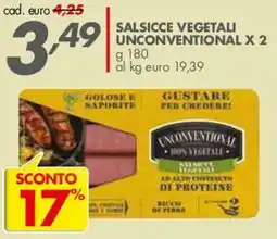 Italmark Salsicce vegetali Unconventional offerta