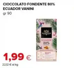 Oasi Cioccolato fondente Ecuador Vanini offerta