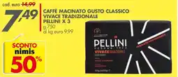 Italmark Caffè macinato gusto classico Pellini offerta