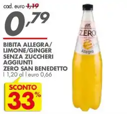 Italmark Bibita Allegra Zero San Benedetto offerta