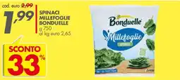 Italmark Spinaci Millefoglie Bonduelle offerta