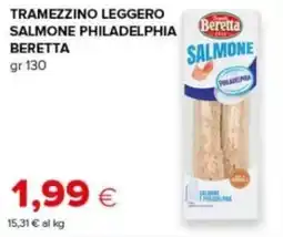 Oasi Tramezzino leggero salmone philadelphia beretta offerta
