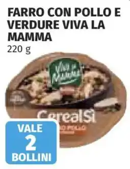 Ipercoop Farro con pollo e verdure viva la mamma offerta