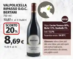 Ipercoop Valpolicella Ripasso D.O.C. Bertani offerta