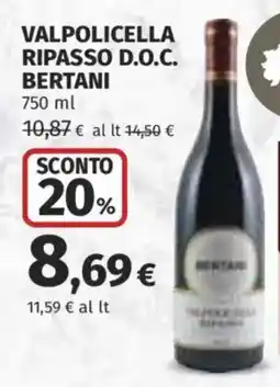 Ipercoop Valpolicella Ripasso D.O.C. Bertani offerta