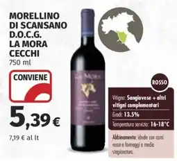 Ipercoop Morellino di Scansano D.O.C.G. La Mora Cecchi offerta