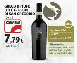 Ipercoop Greco di Tufo D.O.C.G. Feudi di San Gregorio offerta