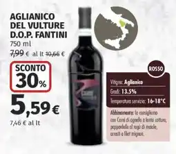 Ipercoop Aglianico del Vulture D.O.P. Fantini offerta