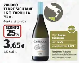 Ipercoop Zibibbo Terre Siciliane I.G.T. Cardilla offerta