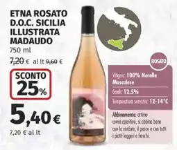 Ipercoop Etna Rosato D.O.C. Sicilia Illustrata Madaudo offerta