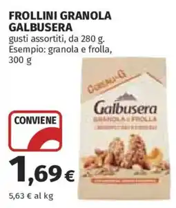 Ipercoop Frollini granola Galbusera offerta