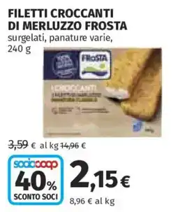 Ipercoop Filetti croccanti di merluzzo frost offerta