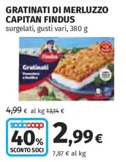 Ipercoop Gratinati di merluzzo capitán findus offerta