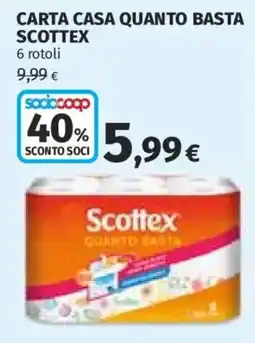 Ipercoop Carta casa quanto basta Scottex offerta