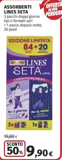 Ipercoop Assorbenti Lines Seta offerta