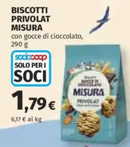 Ipercoop Biscotti Privolat misura con gocce di cioccolato offerta