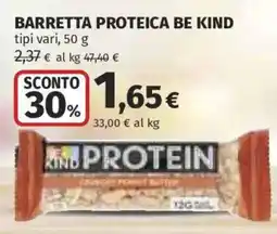Ipercoop Barretta proteica Be Kind offerta