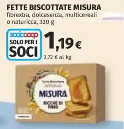 Ipercoop Fette biscottate misura offerta