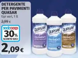 Ipercoop Detergente per pavimenti Quasar offerta