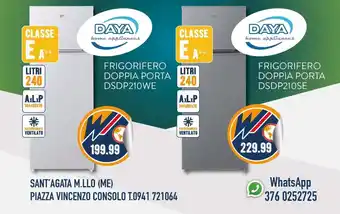 Frigorifero doppia porta Daya