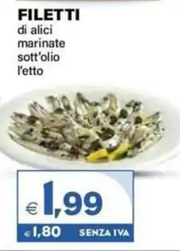 Boningros Cash and Carry Filetti di alici marinate sott'olio offerta