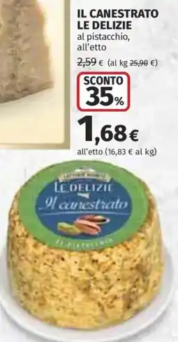 Ipercoop Il canestrato Le Delizie al pistacchio offerta
