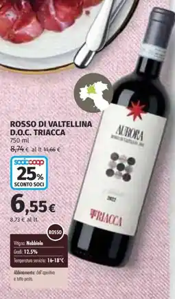 Ipercoop Aurora Rosso di Valtellina D.O.C. Triacca offerta