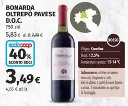 Ipercoop Bonarda Oltrepò Pavese D.O.C. offerta