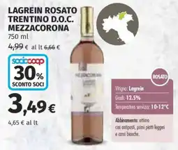 Ipercoop Lagrein Rosato Trentino D.O.C. Mezzacorona offerta