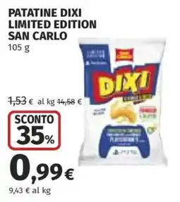 Ipercoop Patatine Dixi limited edition San Carlo offerta