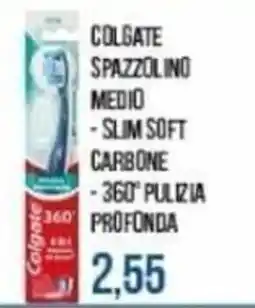 Beauty Si Colgate spazzolino medio slim soft carbone offerta