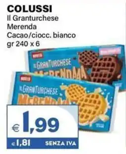 Boningros Cash and Carry Colussi Il Granturchese Merenda Cacao/ciocc. bianco offerta