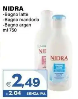 Boningros Cash and Carry Nidra Bagno latte/Bagno mandorla/Bagno argan offerta