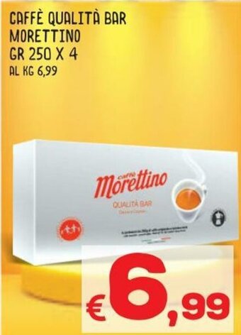 MAX Supermercati Morettino Caffè Qualità Bar 250gr x 4 offerta