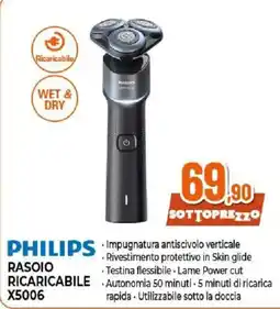 Ipercoop Philips rasoio ricaricabile x5006 offerta