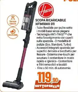 Ipercoop Scopa ricaricabile Hoover offerta