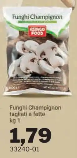 GrosMarket Funghi Champignon Asiago Food offerta