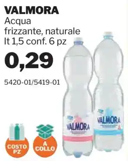 GrosMarket Acqua frizzante naturale Valmora offerta