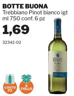 GrosMarket Botte Buona Trebbiano Pinot bianco igt offerta