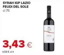 Tigre Syrah IGP Lazio Feudi del Sole offerta