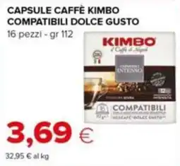 Tigre Capsule caffè Kimbo compatibili Dolce Gusto offerta