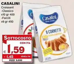 Boningros Cash and Carry Casalini 9 cornetti crema pasticcera offerta