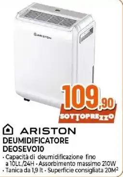 Ipercoop Ariston deumidificatore deosevo10 offerta