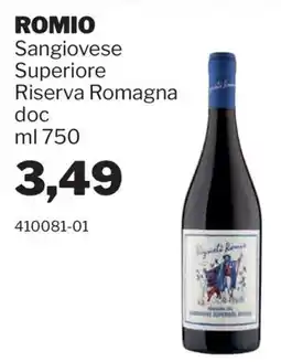 GrosMarket Romio Sangiovese Superiore Riserva Romagna offerta