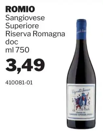 Romio Sangiovese Superiore Riserva Romagna