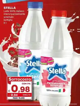 Boningros Cash and Carry Stella Latte 100% italiano intero/parzialmente scremato bottiglia offerta